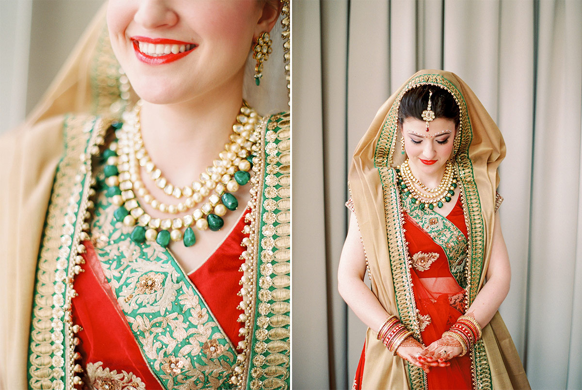 Multicultural Indian Bride before the ceremony