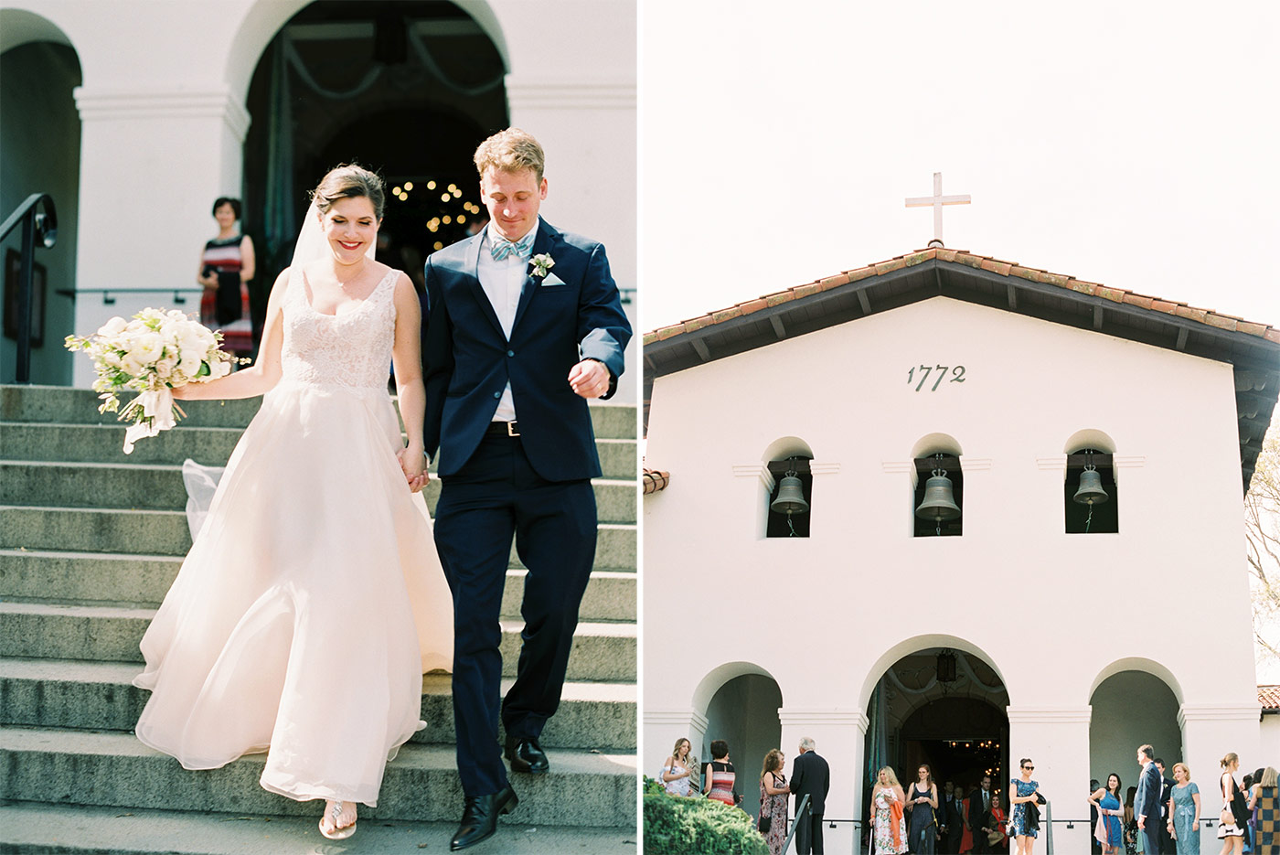 San Luis Obispo Mission Wedding photographed by Ashley Ludaescher Photography