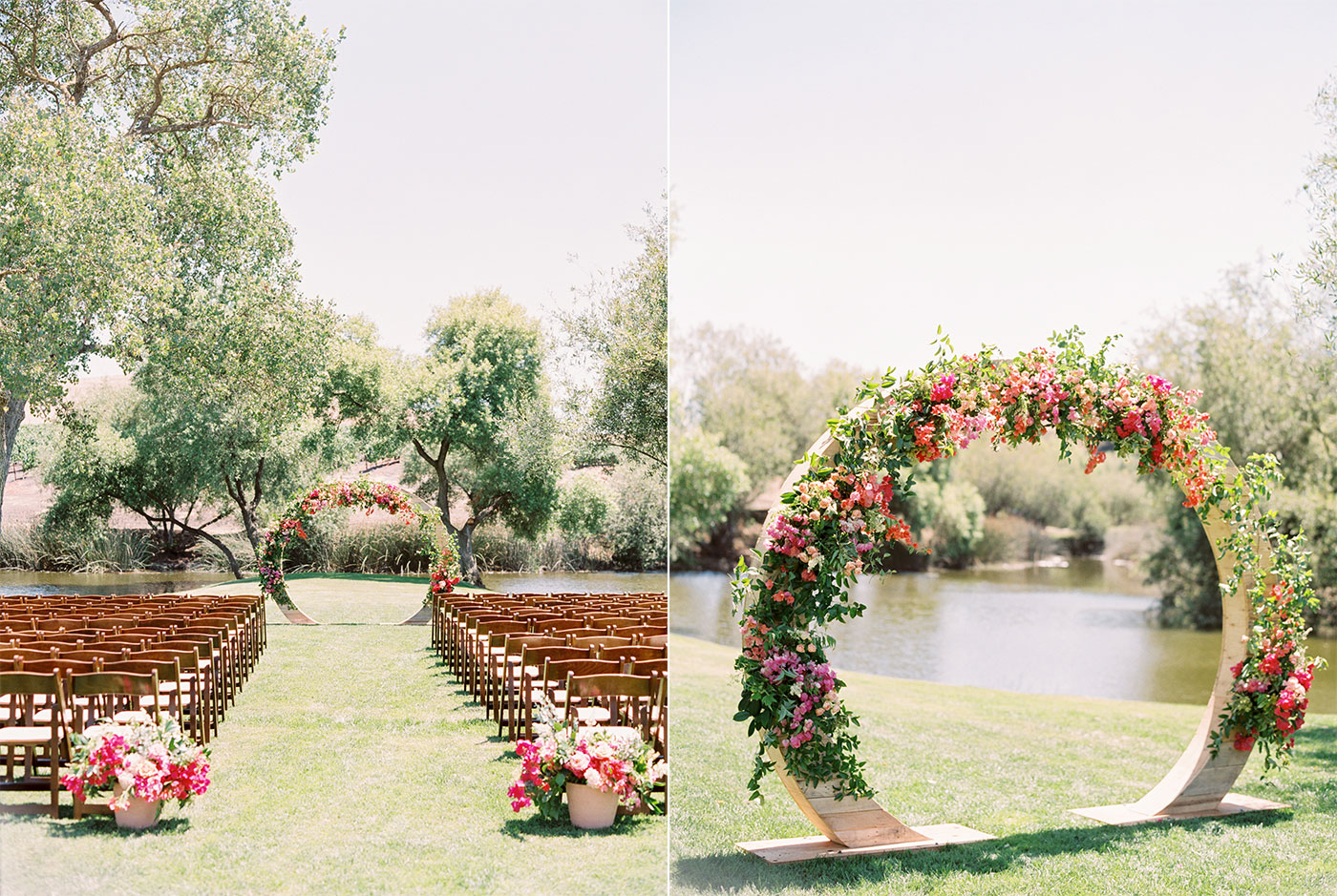 Ceremony Arch with Bougainvillea 